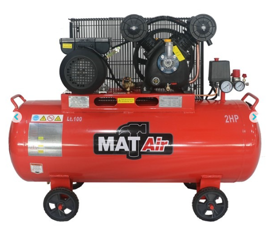 AIR2030- COMPRESSOR MATAIR 1.5KW/2HP 100L 220V BeltDrive