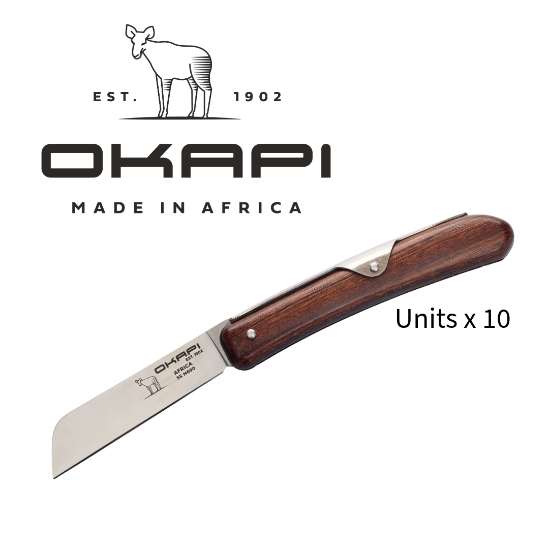 Okapi biltong knife bulk 10 pack retail POS display South Africa Orbit Industrial