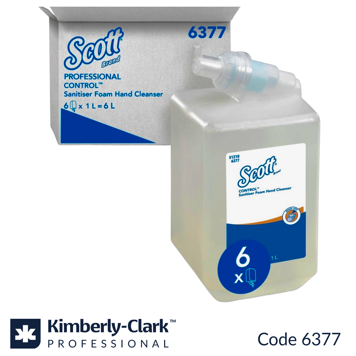 Scott Control 6377 sanitiser foam hand cleanser 1 litre cassette 6 pack South Africa Orbit Industrial