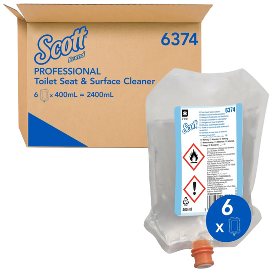6374 Scott Toilet Seat and Surface Cleaner | 6 x 400ml