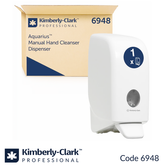 6948 Aquarius™ Manual Hand Soap Dispenser — White - 1 Litre
