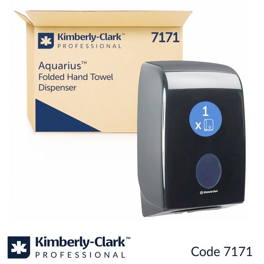 7171 Aquarius Folded Hand Towel Dispenser | Black