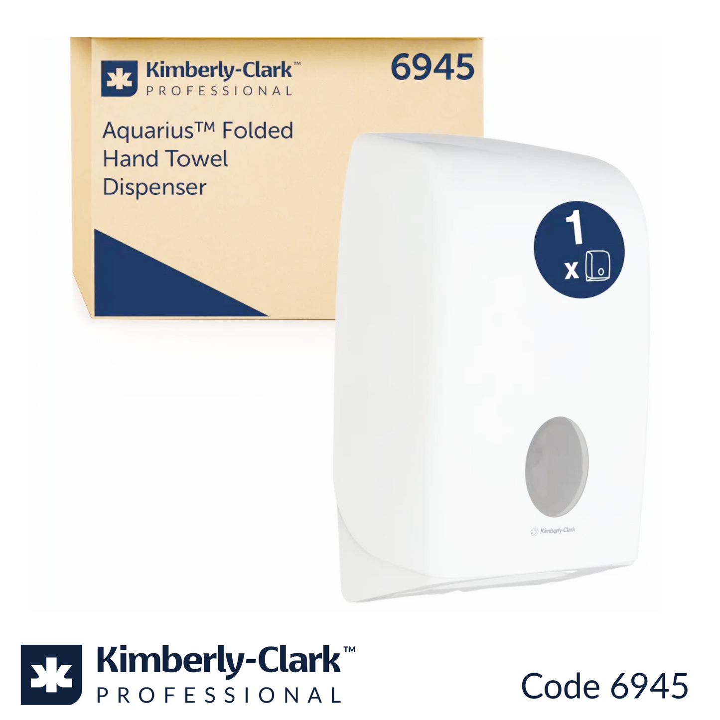 6945 Aquarius™ Folded Hand Towel Dispenser | White