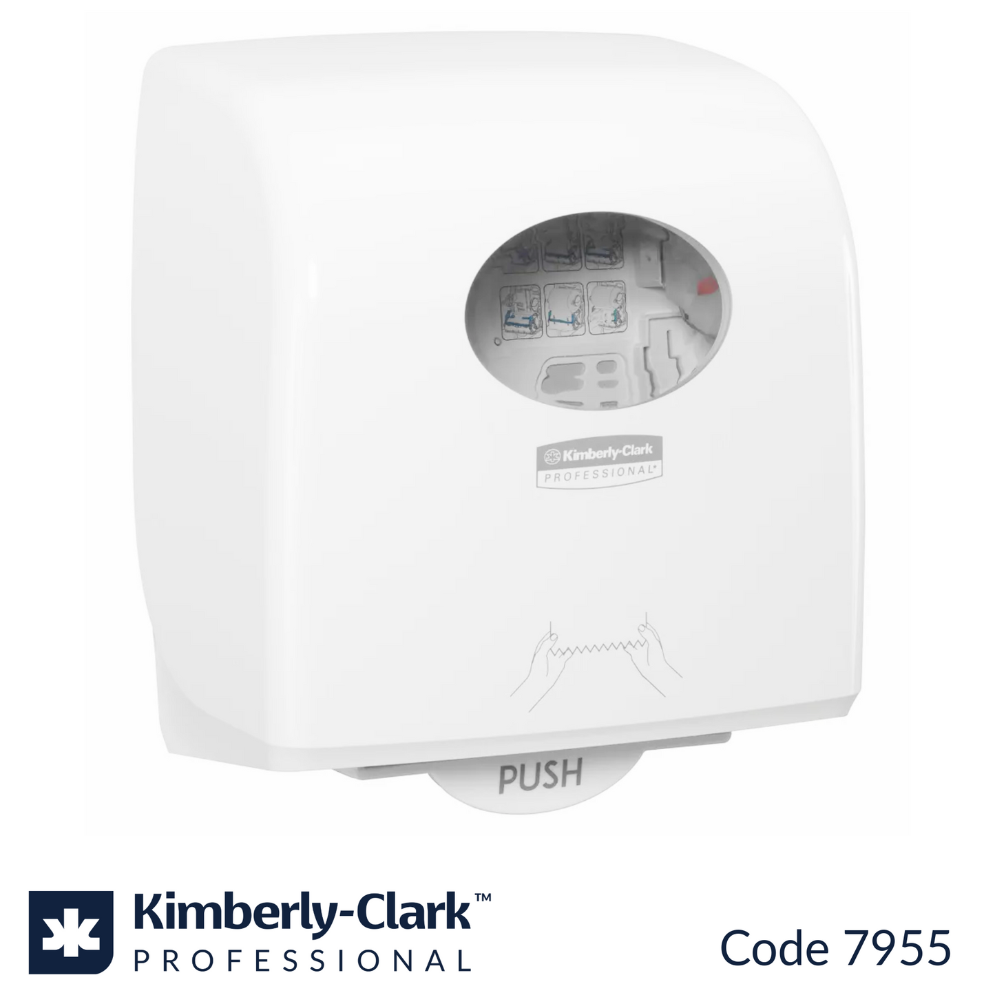7955 Aquarius Slimroll Rolled Hand Towel Dispenser White