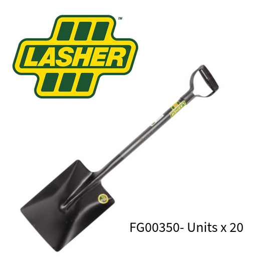 Lasher Shovel MC2 | Square-mouth | Steel shaft | Bulk 20-Pack
