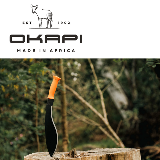 Okapi Kukri Machete | 355mm | Orange Handle | Bulk 10-Pack