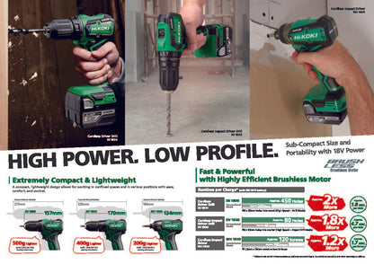 Hikoki 18V Impact Drill 55nM with 13MM keyless chuck (SET)