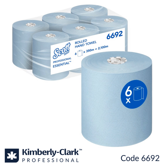 Scott Essential 6692 blue rolled hand towel food grade Airflex 350m 6 pack South Africa Aquarius 7375