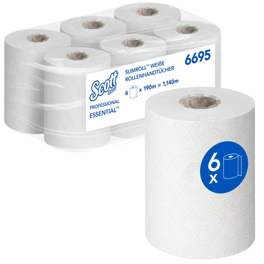 6695 Scott Airflex Slimroll Hand Towel 190m (6 pack)