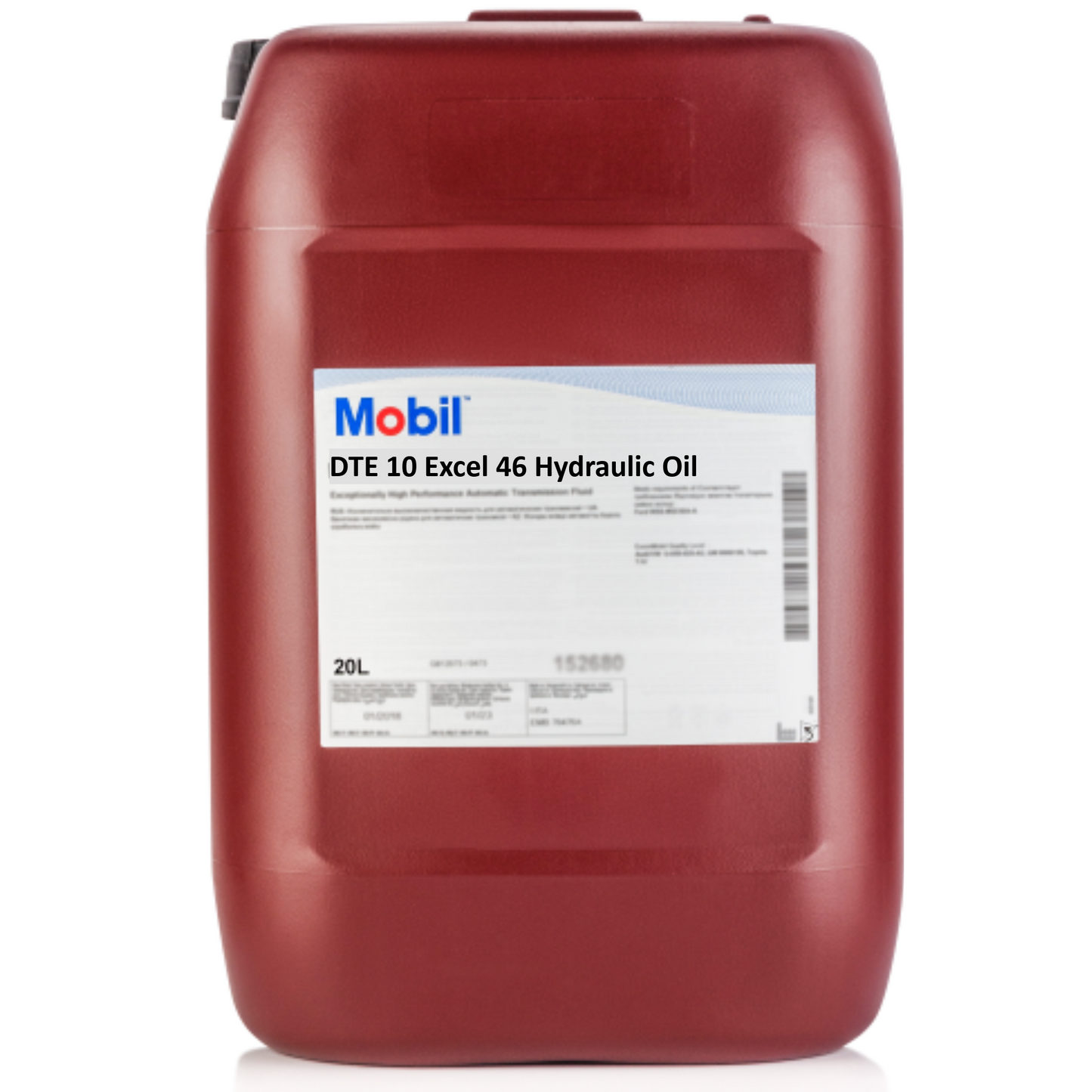 Mobil DTE 10 Excel 46 zinc-free ISO VG 46 hydraulic oil 20 litre South Africa