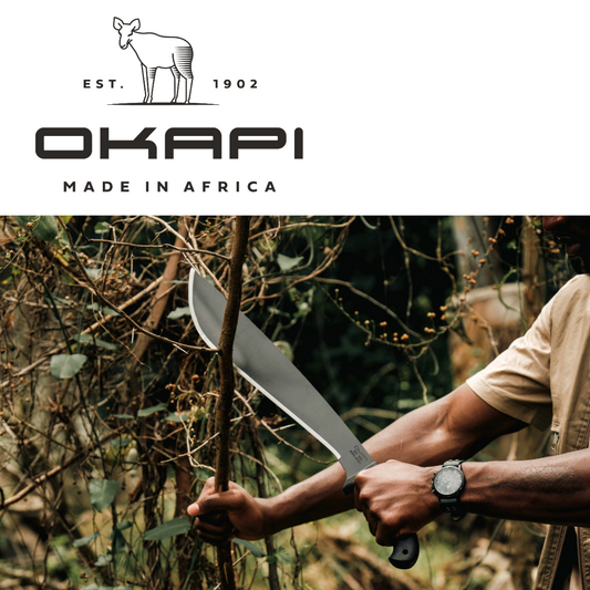 Okapi Jungle Machete | 420mm | Orange Handle | Bulk 10-Pack