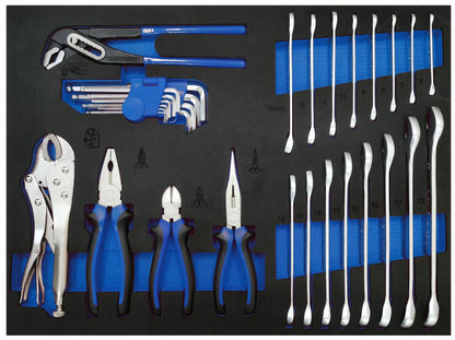 KENGUY 126Pcs Tool trolley with foam inserts (Kennedy tools)