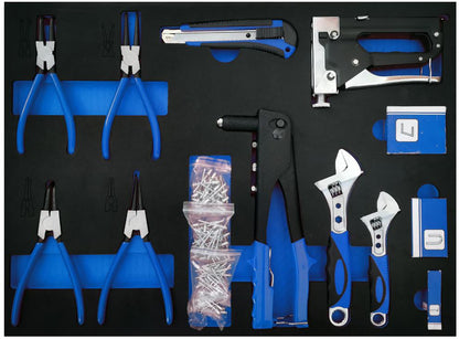 KENGUY 126Pcs Tool trolley with foam inserts (Kennedy tools)