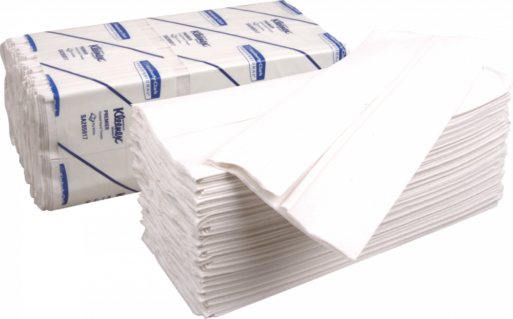 Kleenex 6058 Premier M-fold hand towels 2-ply 16 clips 100 sheets South Africa Orbit Industrial